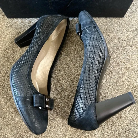 Giovanni Giusti Monita Italian 🇮🇹 Leather Heels Size 7.5 - Picture 5 of 16